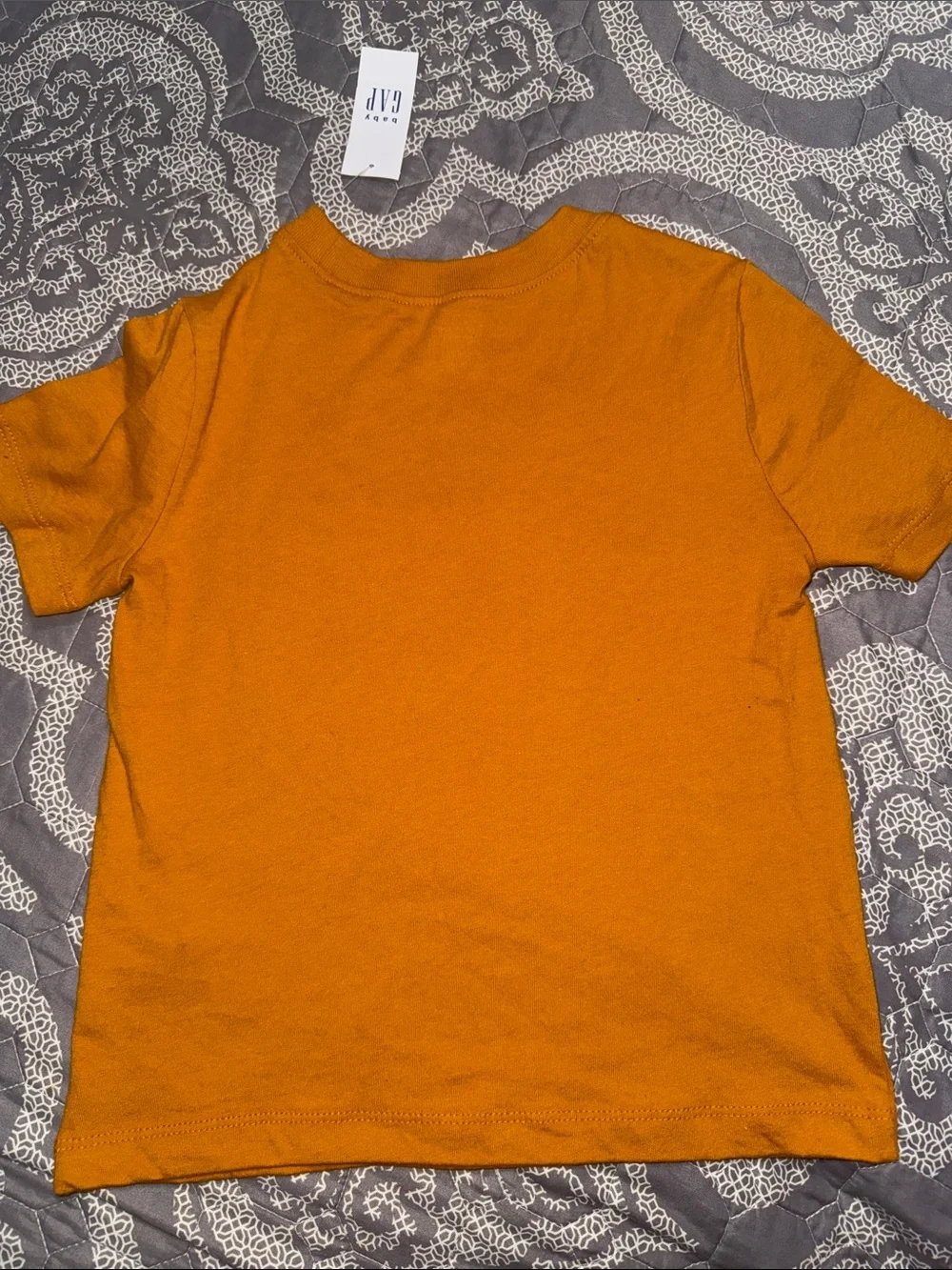 GAP Kids Short Sleeve Logo Tee in Mustard Yellow